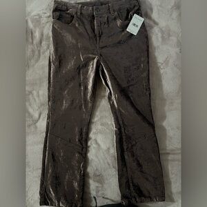 Free People Shimmering Brown Dress Pants